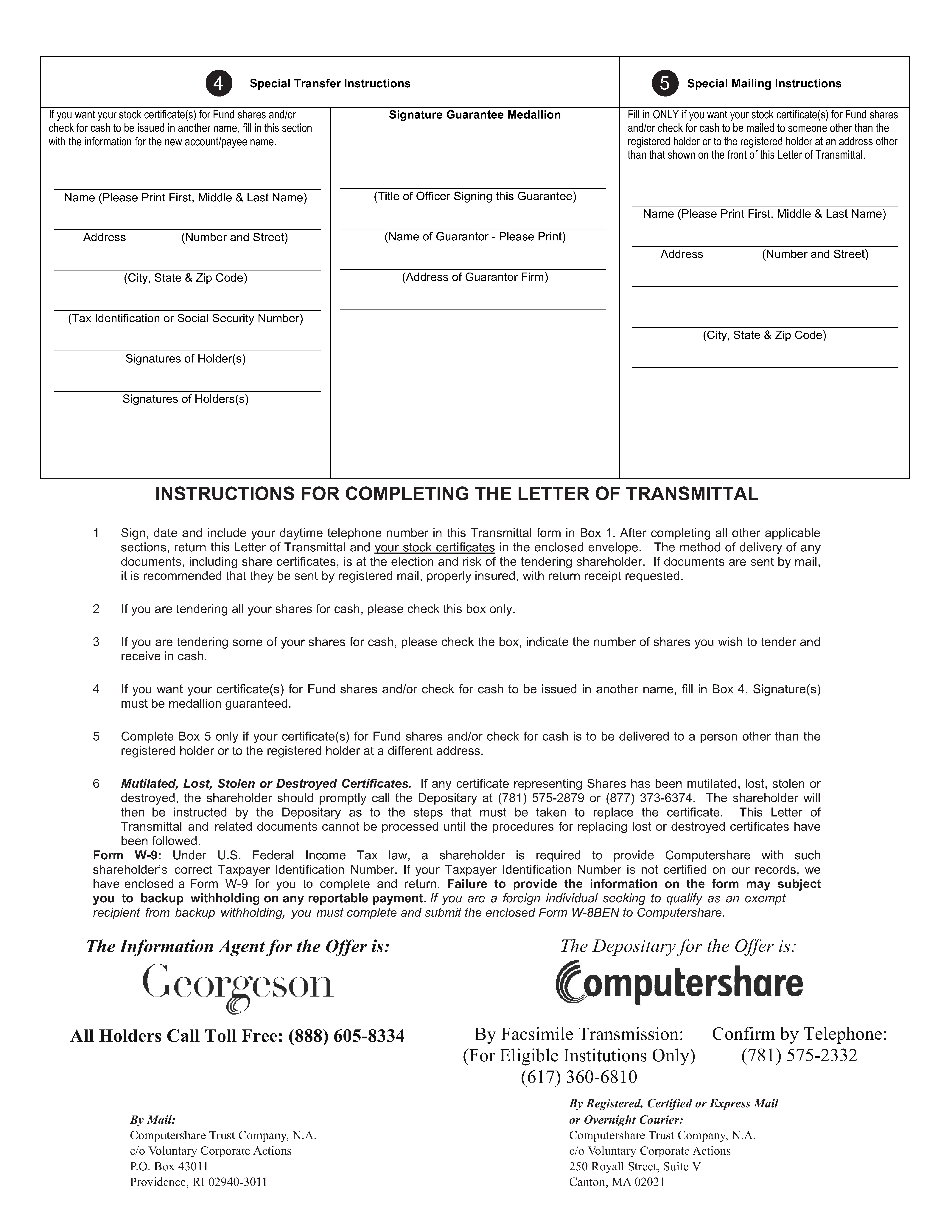 Transmittal Letter Page 2